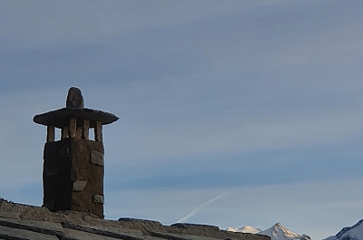 cheminée (signature) des Chalets d'Emile !!