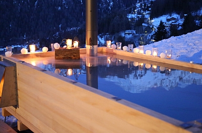 Nous avons installé un bain alpin , pour vous prélasser après l'effort