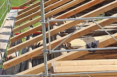 charpente en construction